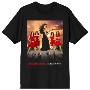 Desperate Housewives Season 7 Key Art Crew Neck Short Sleeve Women's Black T-shirt - 1 of 3