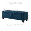 48" Modern Faux Leather Storage Ottoman Bench with Tufted Seat, Flip Top Entryway or Bedroom Seating -3irtyhousy - 4 of 4