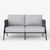LayinSun Outdoor Patio Woven Rope Loveseat, 2-Person Deep Seating Modern Sofa 2-Seat for Outside - 2 of 4