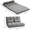 Okak 40/51in Bean Bag Chair with Adjustable Backrest&Headrest, Convertible Floor Chair Lazy Sofa Chair with 2 Pillows, Comfy Bean Bag Chairs - 4 of 4