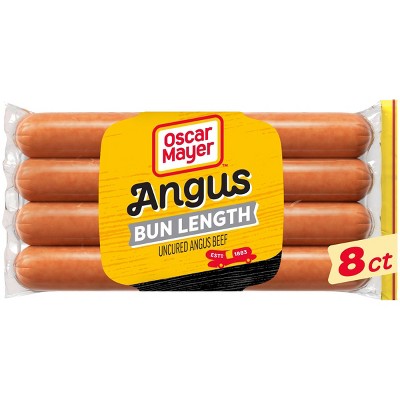 Oscar Mayer Bun-Length Uncured Angus Beef Franks Hot Dogs - 15oz/8ct