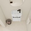 GDFStudio Zebulon Small Wall-Mounted Bathroom Vanity with Ceramic Sink and Mental Handle - 2 of 4