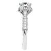 Pompeii3 1 1/10Ct Vintage Diamond Moissanite Halo Engagement Ring White Yellow Rose Gold - 4 of 4