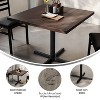 Flash Furniture Bennett Square Solid Wood Commercial Indoor Tabletop with 30" x 30" Dining Height Rust-Resistant Cast Iron X-Base - 3 of 4
