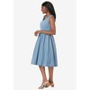 Jessica London Women's Plus Size Cotton Denim Dress - 4 of 4