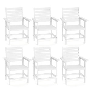 Arceso 18'' HDPS Outdoor Dining Chair, Patio Chair with Armrest for Backyard - 1 of 4