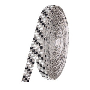 Unique Bargains Glass Self-Adhesive Decorations Crystal Rhinestone Diamond Ribbon - 1 of 4