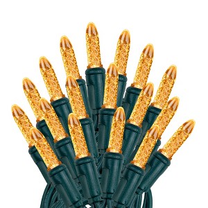 Novelty Lights M5 LED Christmas String Lights 50 Mini Bulbs (Green Wire, 25 Feet) - 1 of 4