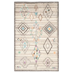 Natural/Multi Abstract Knotted Area Rug - (6