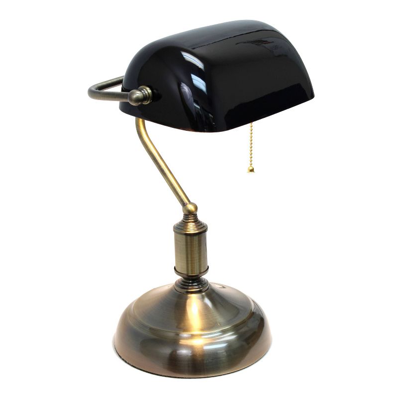  Executive Banker's Desk Lamp with Glass Shade - Simple Designs, 3 of 5