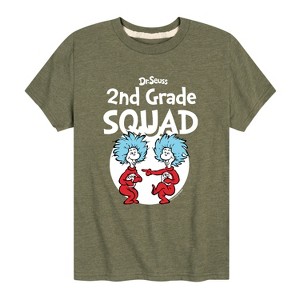 Boys' - Dr. Seuss - 2nd Grade Squad Thing 1 and Thing 2 Short Sleeve Graphic T-Shirt - 1 of 4