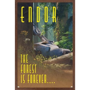 Trends International Star Wars: Endor - Visit Endor by Russell Walks 23 Framed Wall Poster Prints - 1 of 4