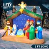 Joyfy 6.5/8 FT Long Christmas Inflatables Outdoor Decoration, Christmas Nativity Scene Set with LEDs for Xmas Party Indoor Outdoor Yard Garden Decor - 2 of 4