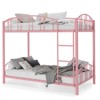 COZONY Twin Loft Bed with Stairs & Arched Guardrail, Metal Slat Support, Space-Saving for Kids Room - 2 of 4