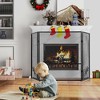 Costway 52 x 31 In Fireplace Screen 3-Panel Spark Guard with Natural Scenery, Moose Pattern - 4 of 4