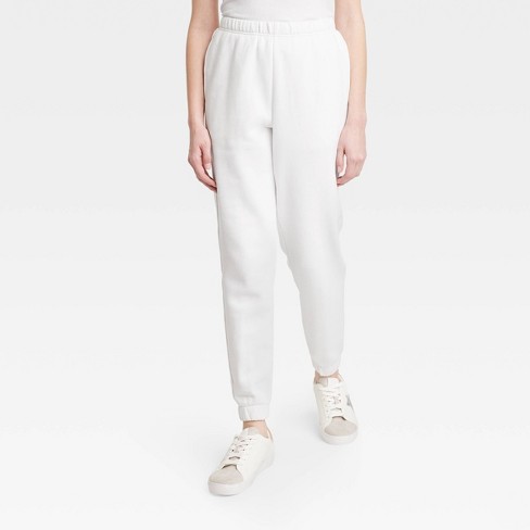 Women's Fleece Joggers - Universal Thread™ White M