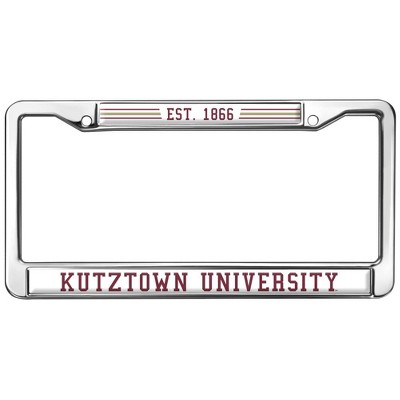 Kutztown University Full Size Standard License Plate Metal Frame