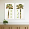 HomeRoots Set Of Two Summer Breeze Funky Palm Trees White Framed Wall Art - 2 of 4