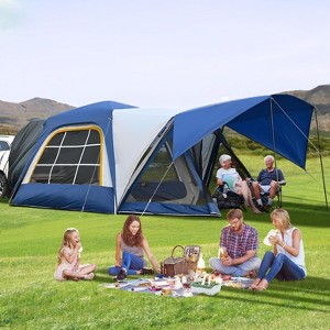 DoCred SUV Tents for Camping 4-8 People, Attachment for Camping, Car Tents Tailgate with Screen Room & Awning,Easy Set Up Car Camping Pop Up Tent - 1 of 4