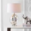 26" Metal Logan Orb Table Lamp with Linen Shade, Crystal Base Includes LED Bulb - JONATHAN Y - 2 of 4