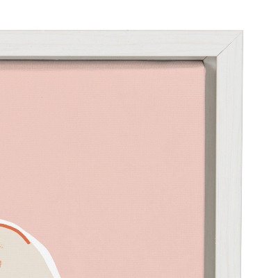 Thanks for The Flowers Abstract Canvas Print in White Frame
