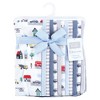 Hudson Baby Boys Cotton Flannel Burp Cloths 12-Pack Bundle, City Life, One Size - 2 of 4