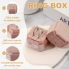 Unique Bargains Velvet Octagon Wedding Proposal Engagement 2 Slot Jewelry Storage Ring Box - 3 of 4