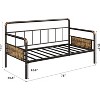 Acekool Twin Size Metal Daybed Frame, Heavy Duty Bed for Living Room, Bedroom, or Guest Room - 2 of 4