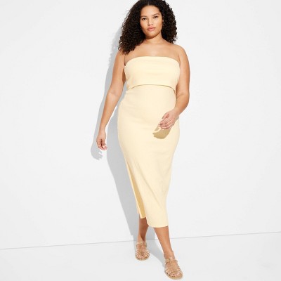 Women's Maxi Sheath Dress - Wild Fable™ Light Yellow 3X