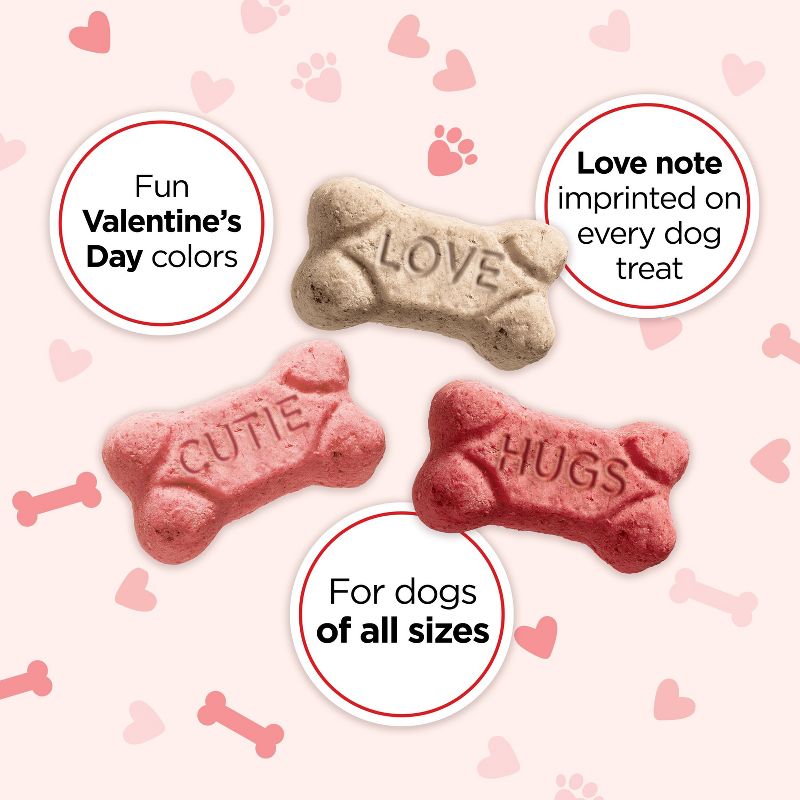 Milk-Bone Valentine Sweetheart Snacks Dog Treats Biscuits Canister with Chicken, Bacon &#38; Beef Flavor - 25oz, 3 of 9