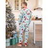 PATPAT Christmas Matching Family Pajamas Set Gingerbread Print Blue and RedPuS with Christmas Socks Light Blue - 4 of 4