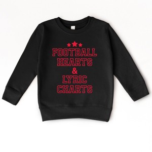 Football Hearts & Lyric Charts - Kids Toddler Sweatshirt and Kids Youth Sweatshirt - 1 of 3