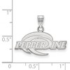 Black Bow Jewelry 10k White Gold Pepperdine Waves NCAA Small Pendant - 2 of 3