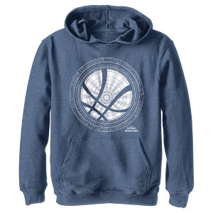 Boy's Marvel Doctor Strange in the Multiverse of Madness White Sanctum Sanctorum Logo Pull Over Hoodie - 1 of 4