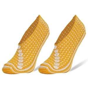 Crochet Hand Knit Slippers for Women Socks 1 Pair Shoe Size 5-7 - 1 of 3