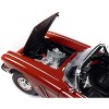 1962 Chevrolet Corvette Convertible Honduras Maroon Metallic 1/18 Diecast Model Car by Auto World - 3 of 4