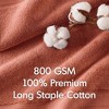 100% Cotton Solid Color Heavyweight Bath Towel Set, Anti-Microbial Certified Highly Absorbent Plushy Bath Towel - 4 of 4