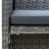 vidaXL Patio Sofa - 2-Seater, Outdoor Furniture with Cushions, Weather-Resistant & Lightweight, Durable Poly Rattan, Gray - 3 of 4