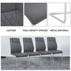 LOVMOR Dining Chairs Set, kitchen & Dining Room Chairs with Metal Legs and Faux Leather Padded Seat, kitchen Chairs w/ High Back - 4 of 4