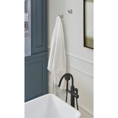 Polished Nickel Single Prong Robe Hook with Square Base