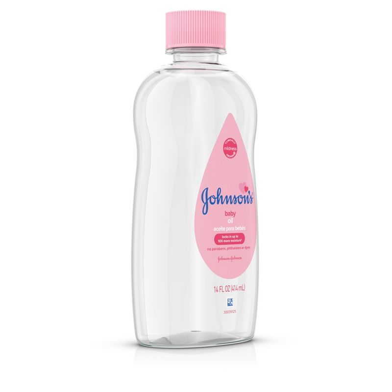 Johnson&#39;s Baby Body Pure Mineral Oil, Gentle &#38; Soothing Massage Oil for Dry Skin - Original Scent - 14 fl oz, 4 of 8