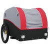 vidaXL Bike Trailer Black and Red 99.2 lb Iron - 4 of 4
