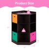 Infans 3-Tier Kids Bookcase Wooden Corner Cabinet Toy Storage Organizer w/ 3 Baskets - 2 of 4