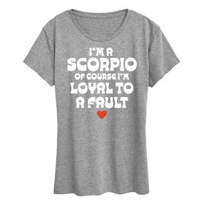 Women's - Instant Message - I'm A Scorpio Loyal To A Fault Short Sleeve Graphic T-Shirt - 1 of 4
