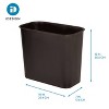 iDESIGN Small Bathroom Trash Can Mia Collection Bronze - 2 of 3