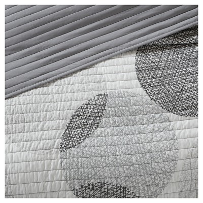 California King Gray Microfiber Reversible Quilt Set with Cotton Sheets