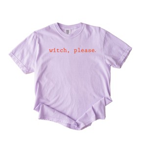 Witch, Please Typewriter - Women's Garment Dyed Graphic T-Shirt - 1 of 4