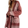 Women's Cozy Aztec Cardigan - Blue B - 3 of 4