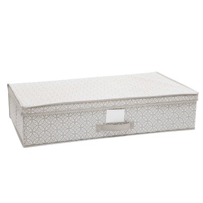 Simplify Large Herringbone Storage Bin in Grey