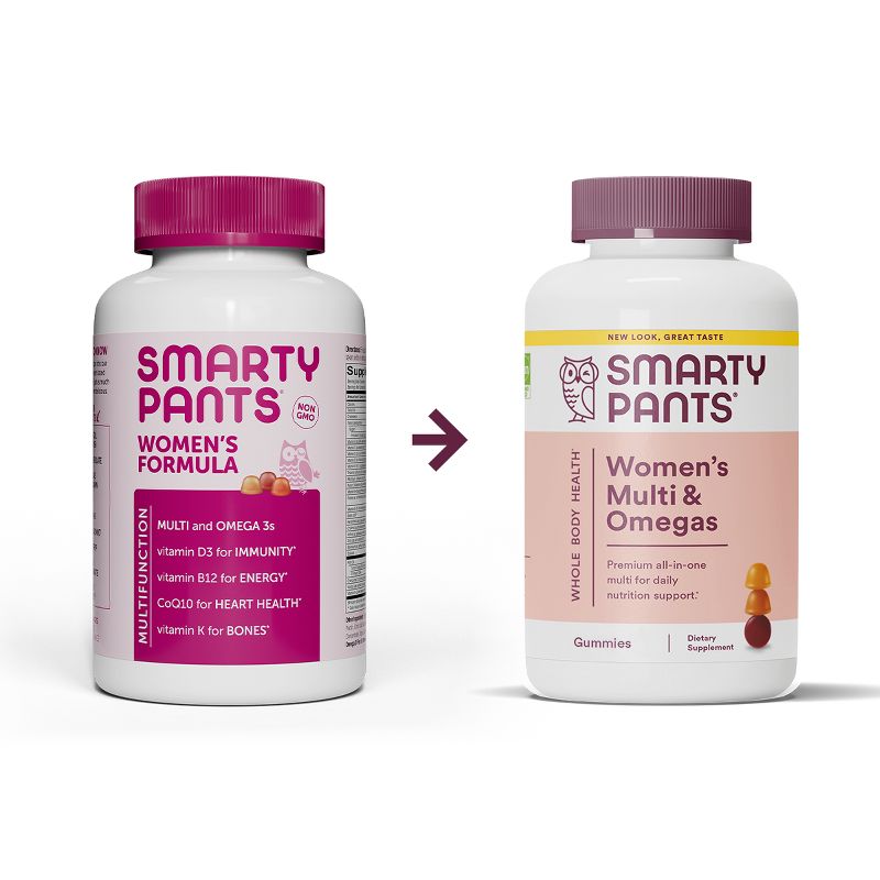 SmartyPants Women's Multi & Omega 3 Fish Oil Gummy Vitamins with D3, C & B12, 3 of 20
